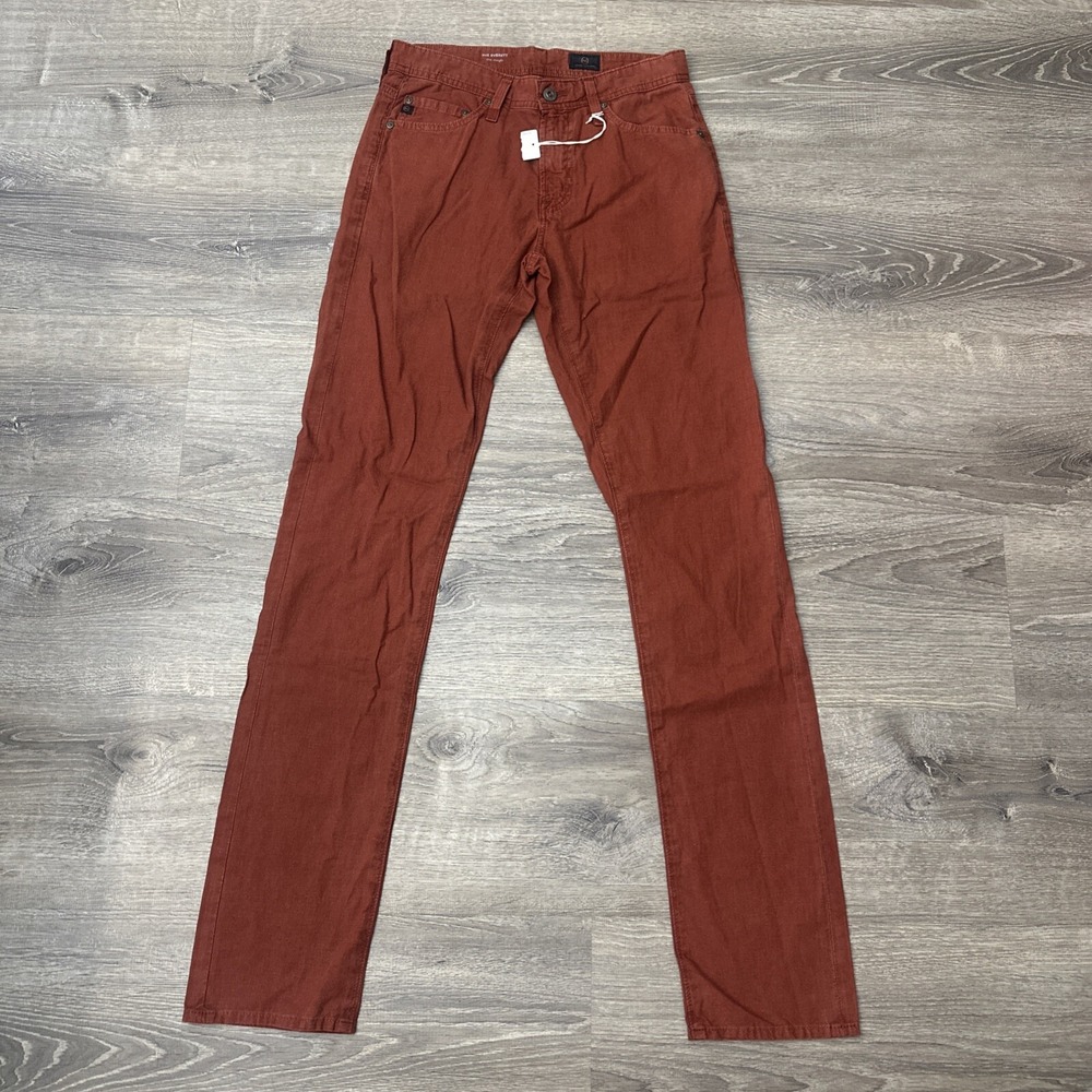 adriano goldschmeid the everett slim straight linen Blend pants men 28x34